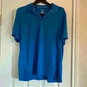 Men's Tek Gear Dry Tek Short Sleeve Polyester Polo Shirt XL Blue